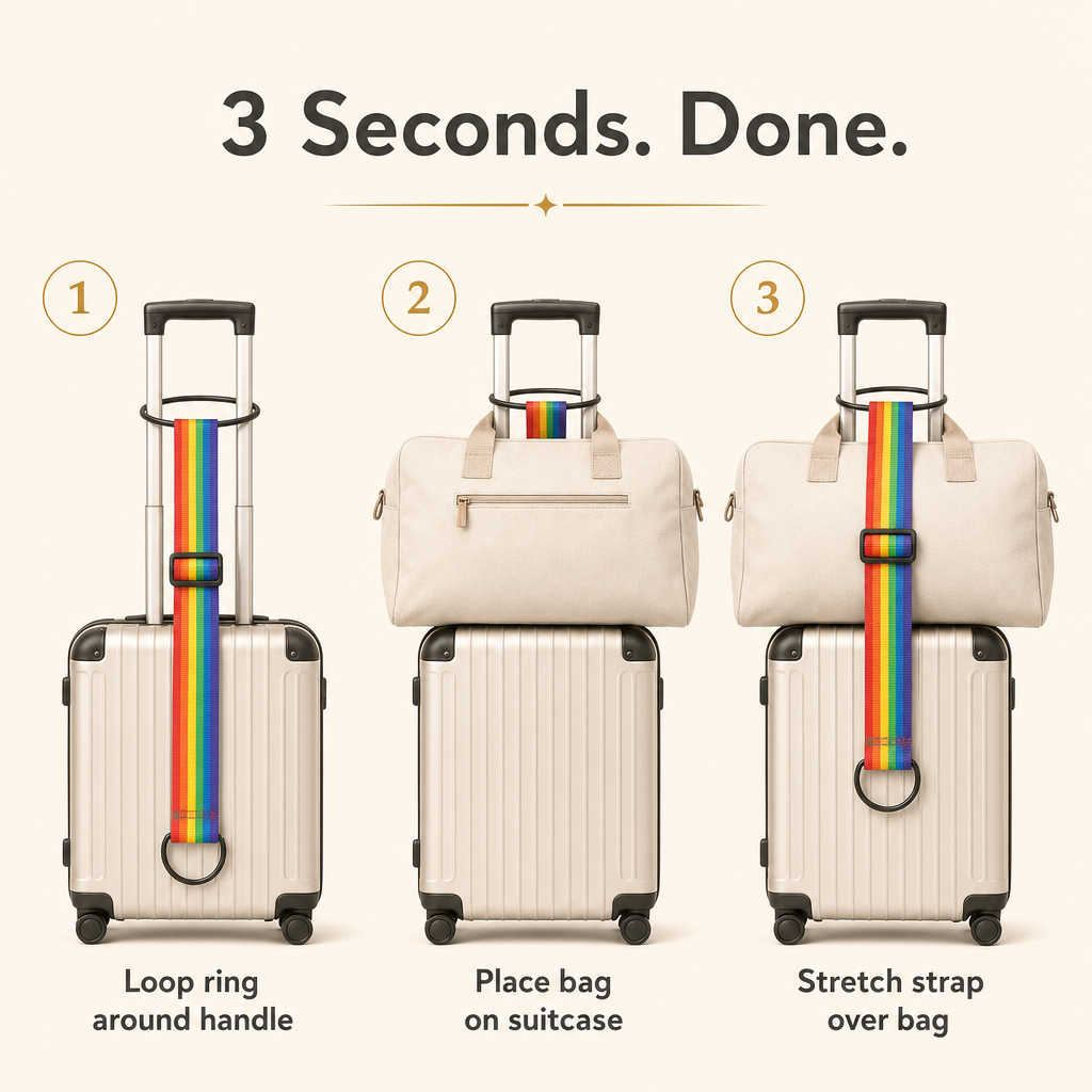 Strapo™ | Bag Bungee Luggage Strap - Add a Bag, Travel Hands-Free