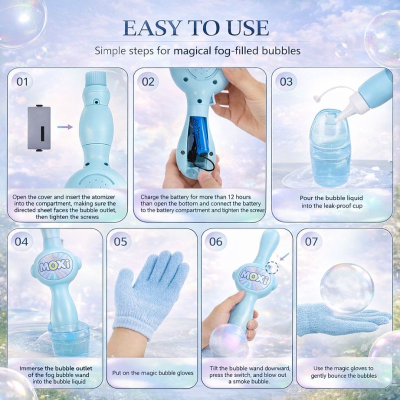 MOXI™ | Light & Mist Bubble Wand