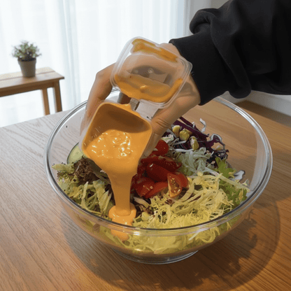 Transparent Salad Bowl with Lid and Integrated Ice Pack(2.8L)