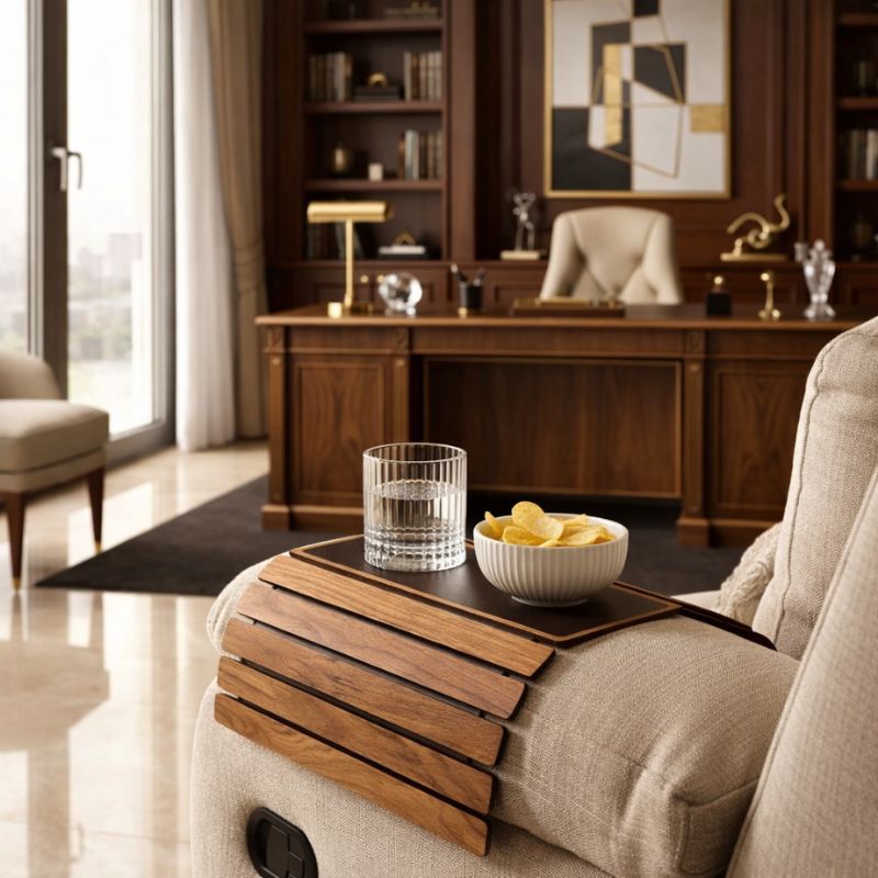 ARMO™ Premium Grip-First Sofa Armrest Tray