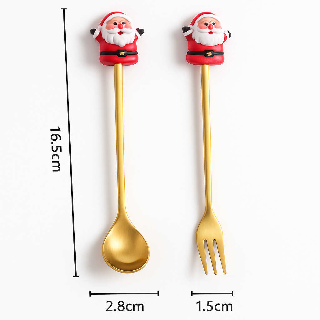 MerryTable™ Christmas Dessert Cutlery