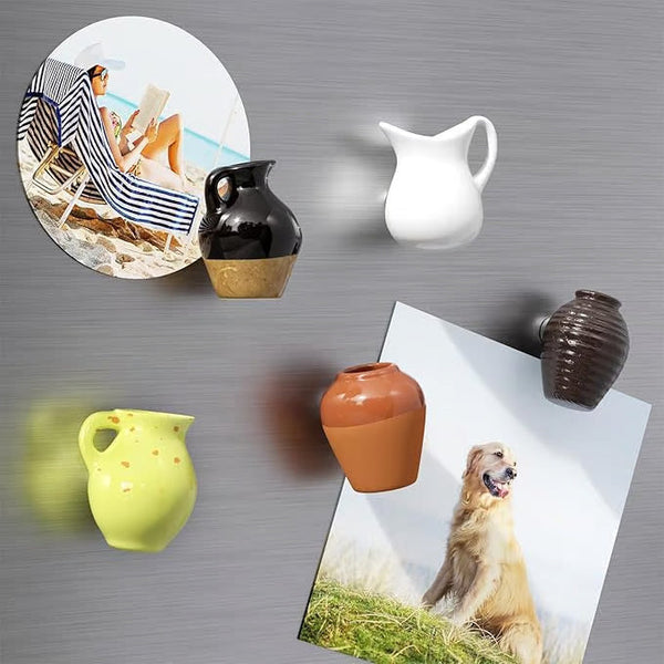 Mini Flower Vase Fridge Magnets