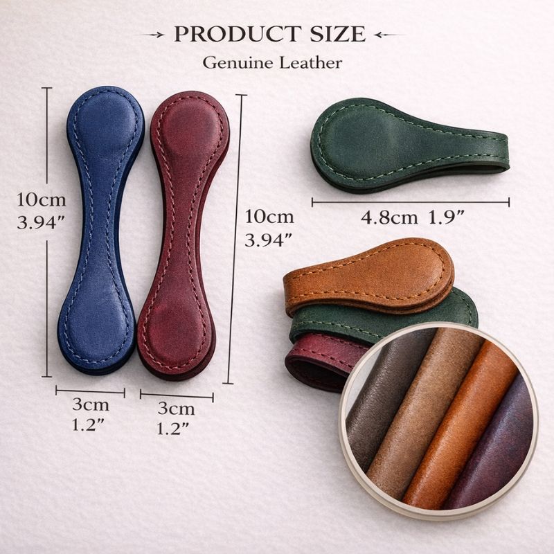 Clasp™ Genuine Leather Magnetic Bookmark Set (2 pcs)
