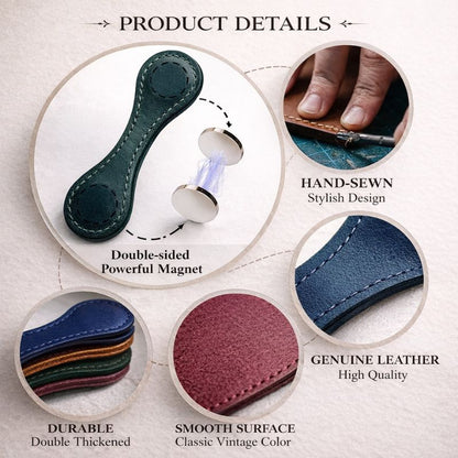Clasp™ Genuine Leather Magnetic Bookmark Set (2 pcs)