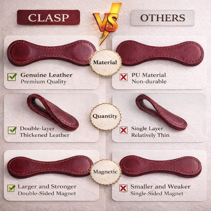 Clasp™ Genuine Leather Magnetic Bookmark Set (2 pcs)