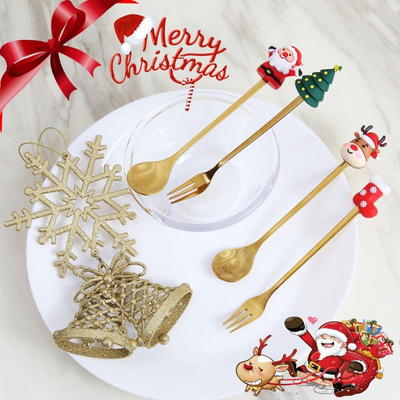 MerryTable™ Christmas Dessert Cutlery