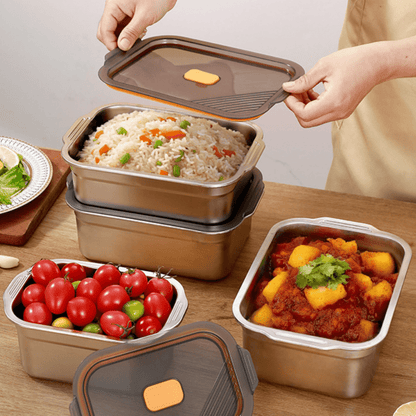 Multifunctional Vacuum-Sealed Stainless Steel Food Storage Container