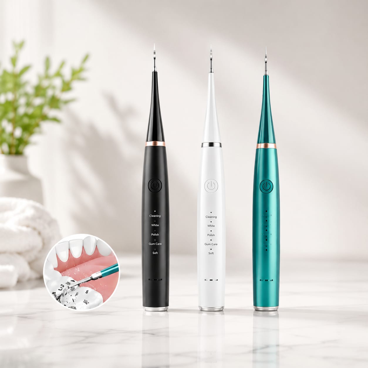Sonic Electric Teeth Cleaner – Ultrasonic Plaque & Tartar Remover with 31,000 VPM | Multi-Mode Dental Scaler | Rechargeable | Replaceable Heads | Professional Oral Care at Home
