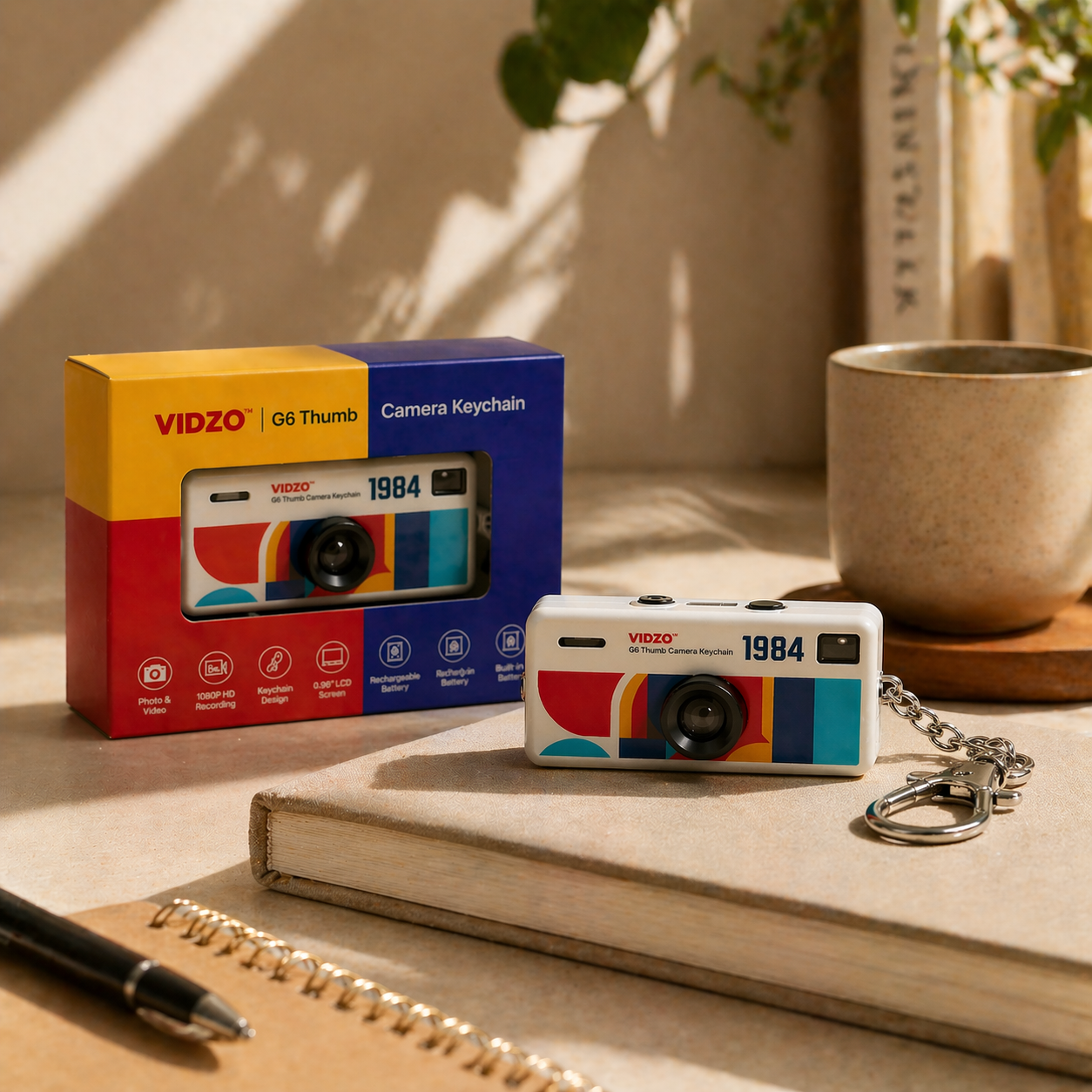 VIDZO™ G6 Thumb Camera Keychain