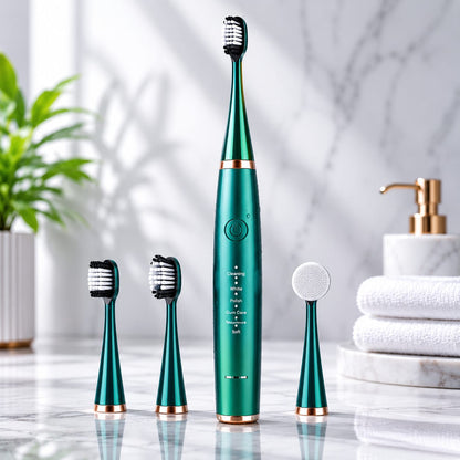 Sonic Electric Teeth Cleaner – Ultrasonic Plaque & Tartar Remover with 31,000 VPM | Multi-Mode Dental Scaler | Rechargeable | Replaceable Heads | Professional Oral Care at Home