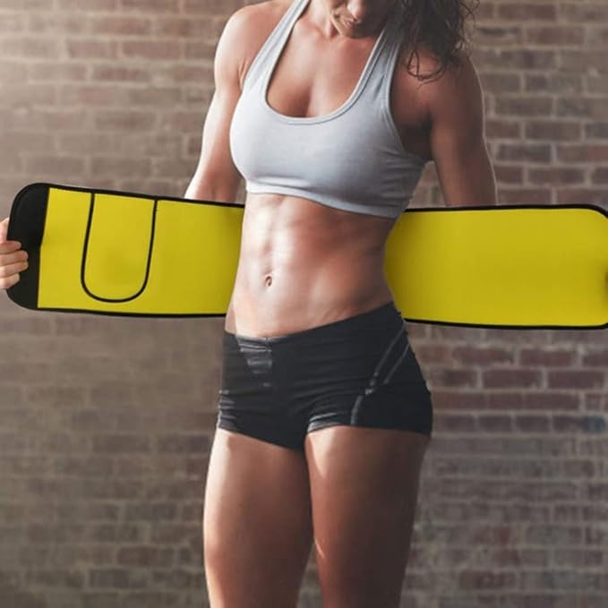 Sweat Belt, Abdominal Belt for Men and Women Non-Tearable, Sauna Belt Waist Trainer