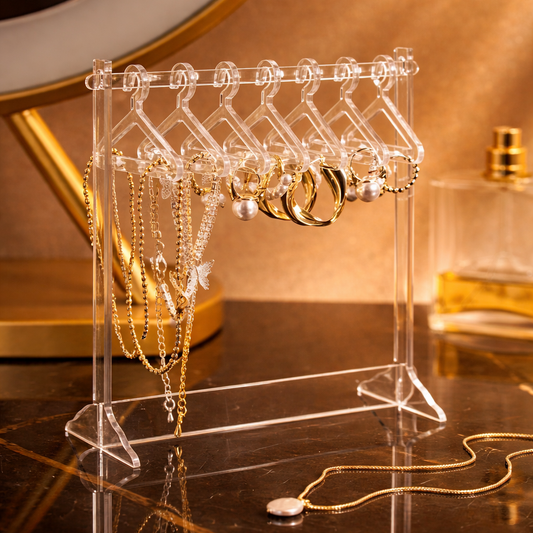 ✨ CrystalClear Jewelry Display Stand – Elegant Acrylic Organizer for Earrings & Necklaces ✨